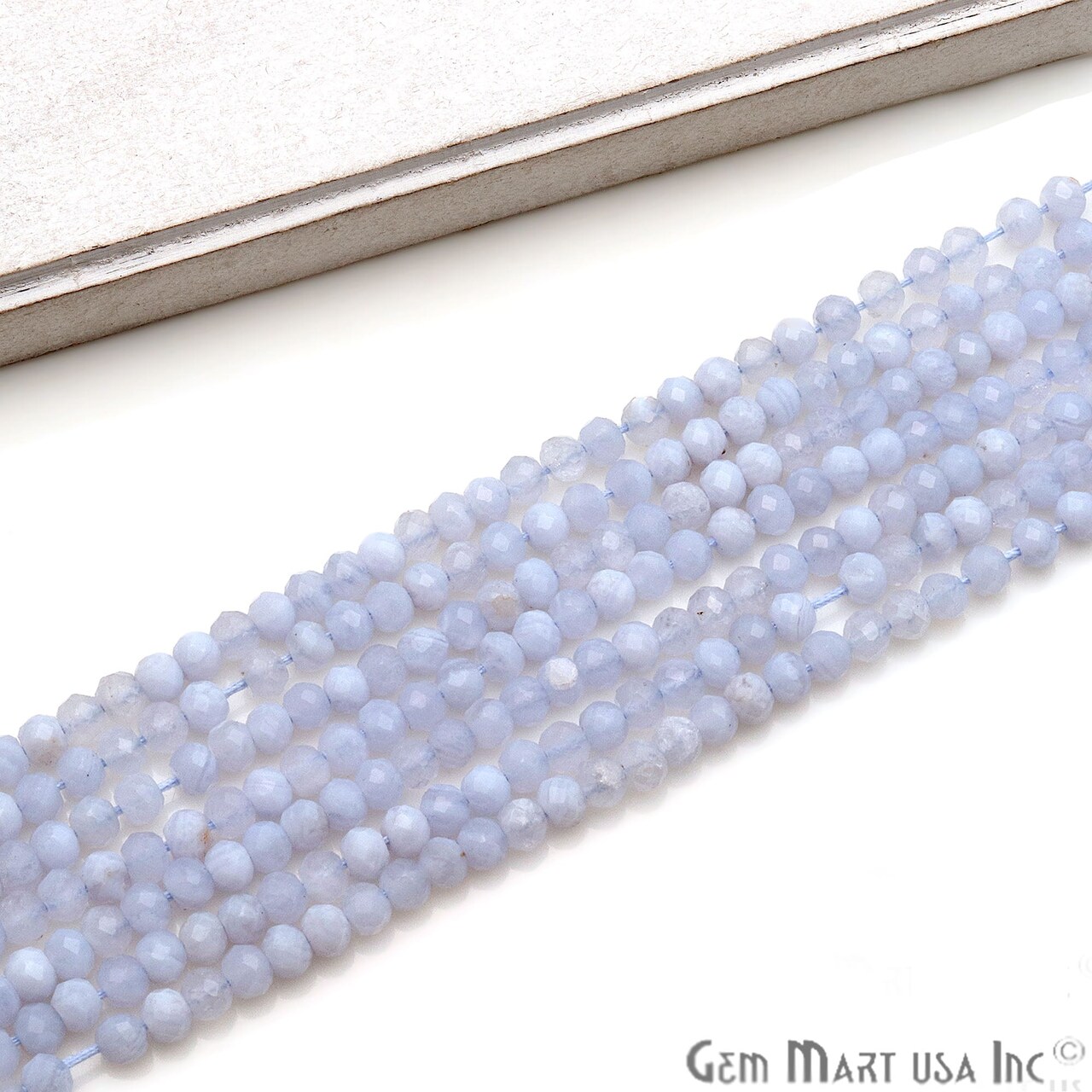 Gemstone Rondelle Bead Strands, Round Faceted, Polished Beads, Handmade Rondelle Beads, 12.5-inch, 3-4mm Round Strands for DIY Jewelry Making, GemMartUSA (70002)